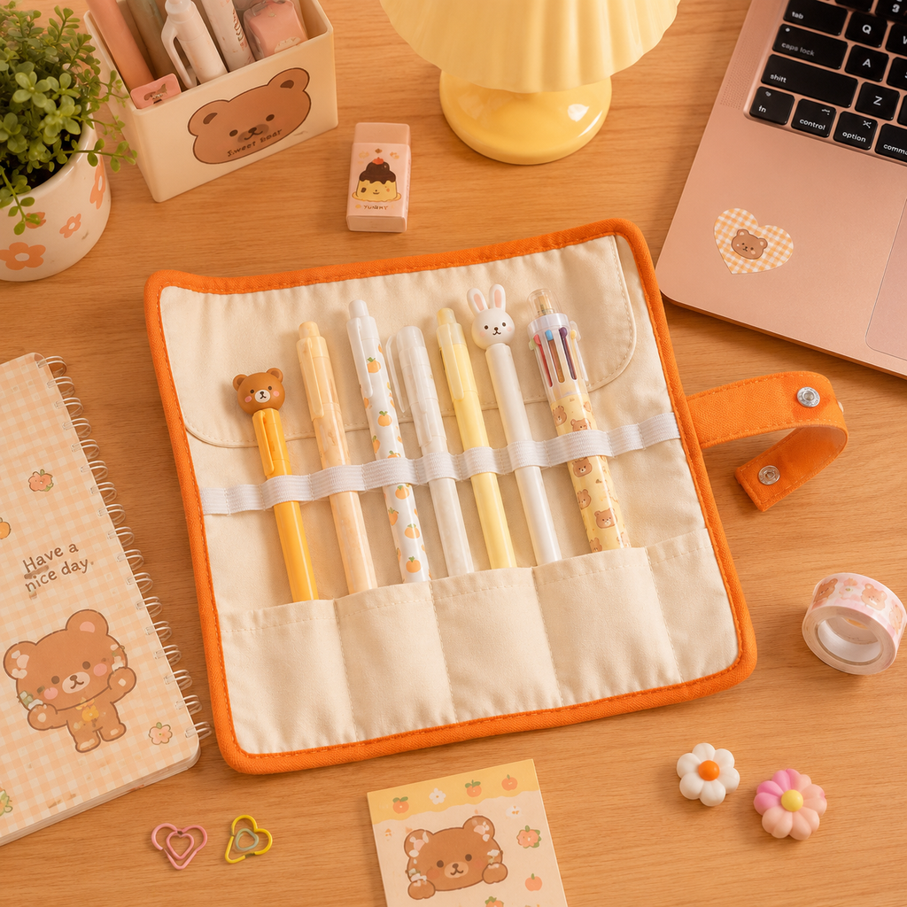 Estuche Zorro Enrollable Kawaii