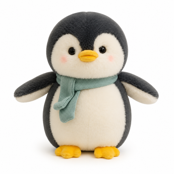 Peluche Pingüino Kawaii con Bufanda