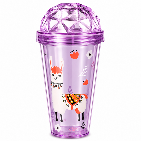 Vaso Alpaca con bombilla
