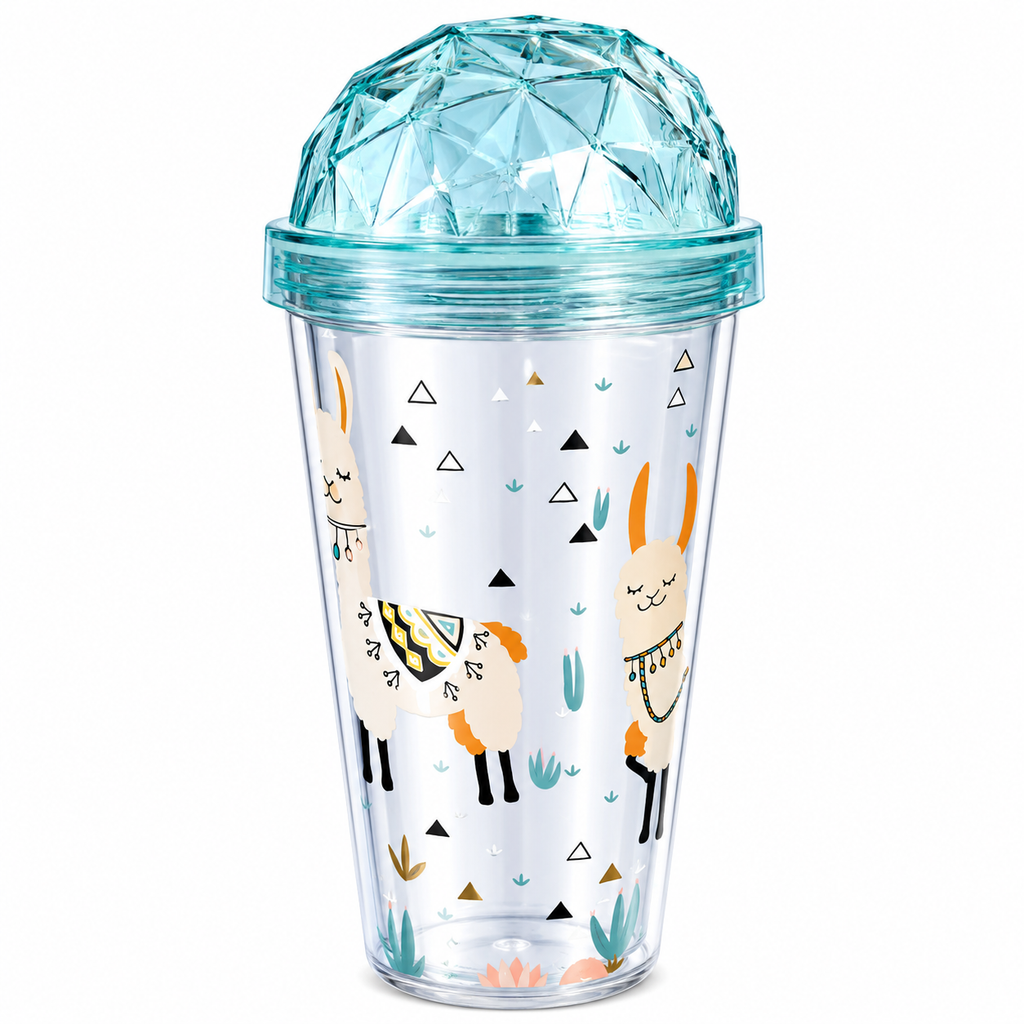 Vaso Alpaca con bombilla