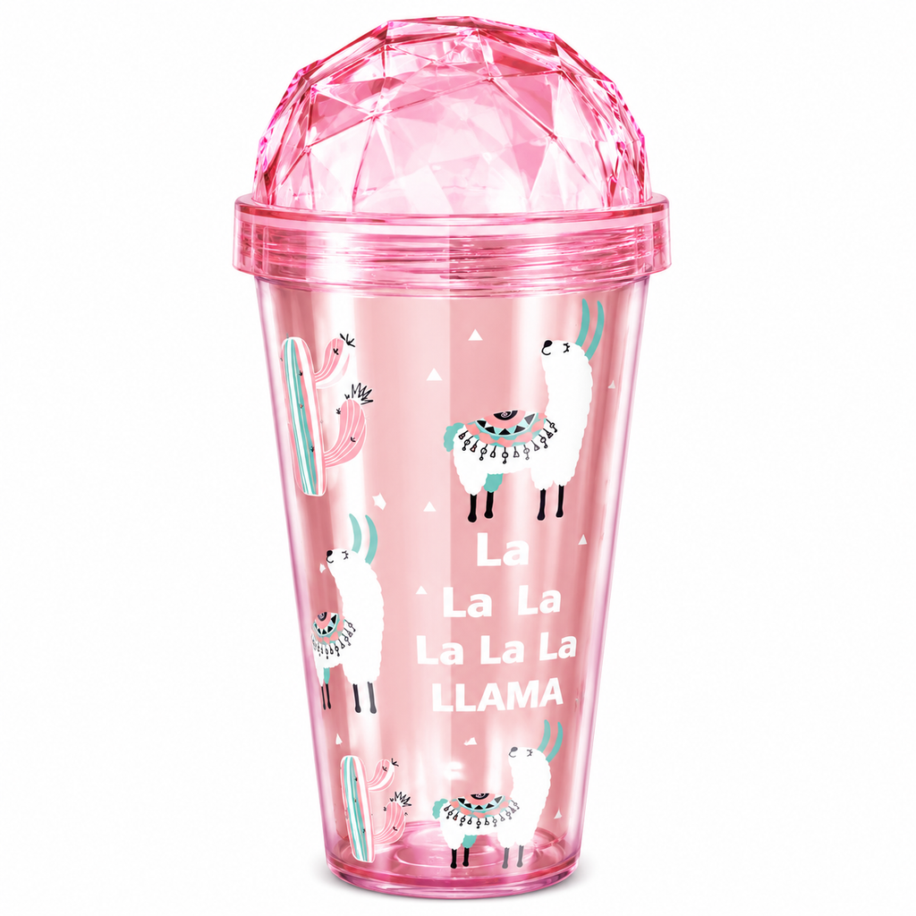 Vaso Alpaca con bombilla