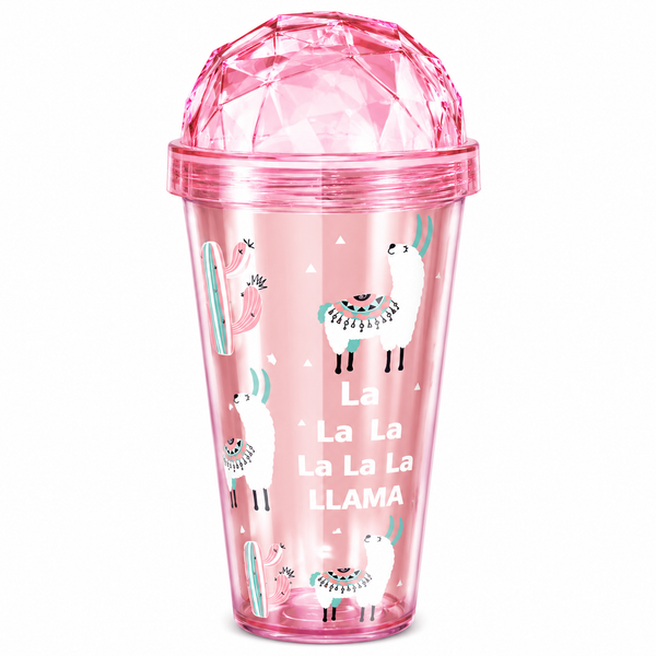 Vaso Alpaca con bombilla