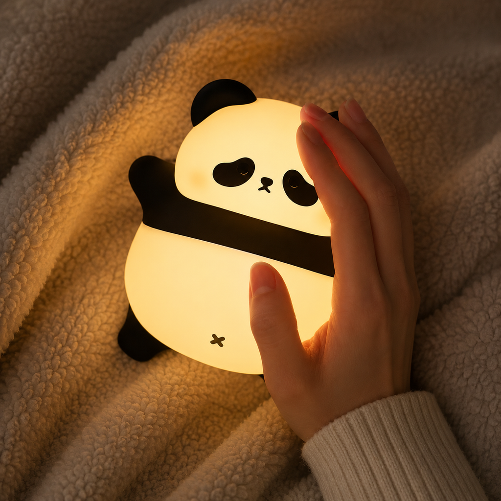 Lámpara Panda Acostado Kawaii LED Infantil