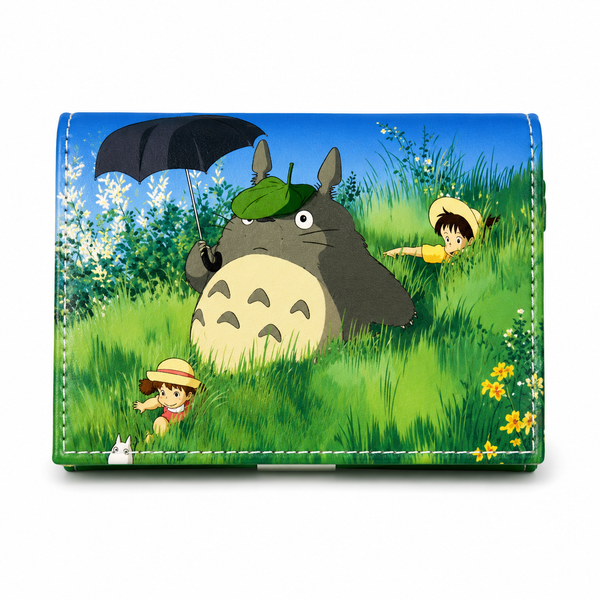 Tarjetero Totoro con Compartimentos Transparentes