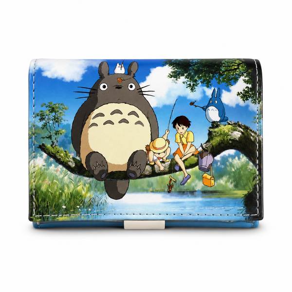 Tarjetero Totoro con Compartimentos Transparentes