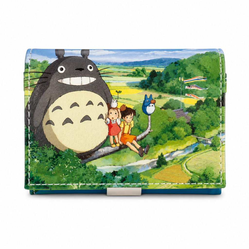 Tarjetero Totoro con Compartimentos Transparentes
