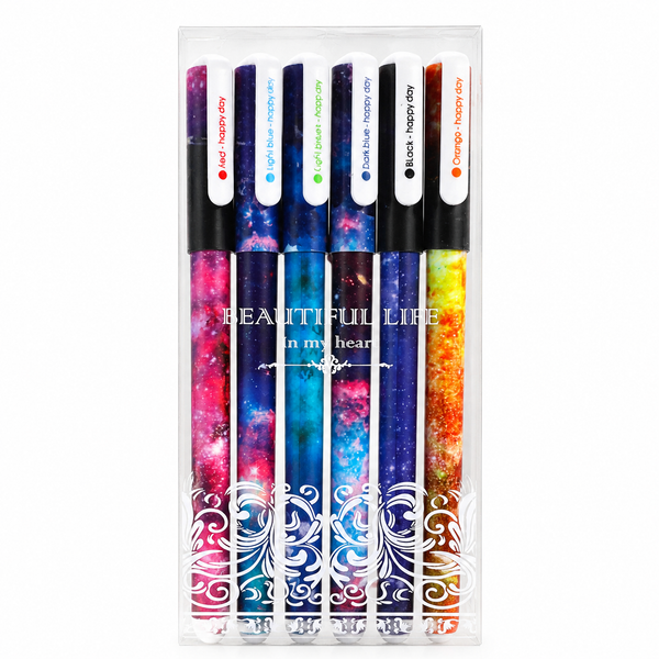 Lápices Colores Tiralíneas Gel Galaxia