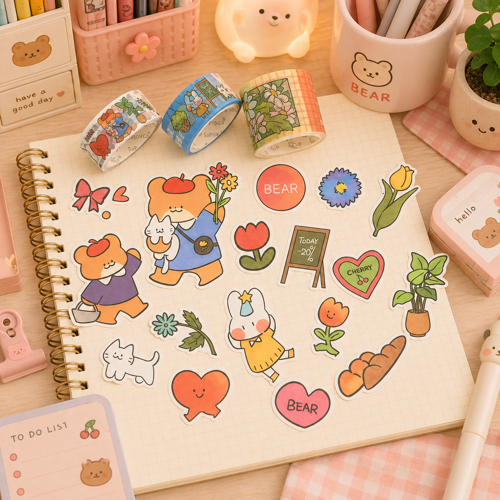 Set de Stickers Kawaii “Baby Bear”