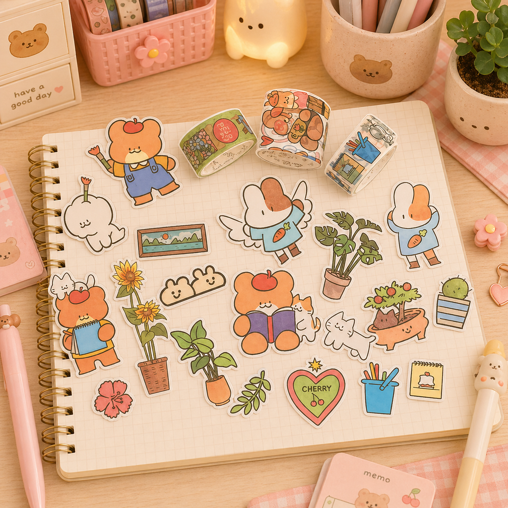 Set de Stickers Kawaii “Baby Bear”