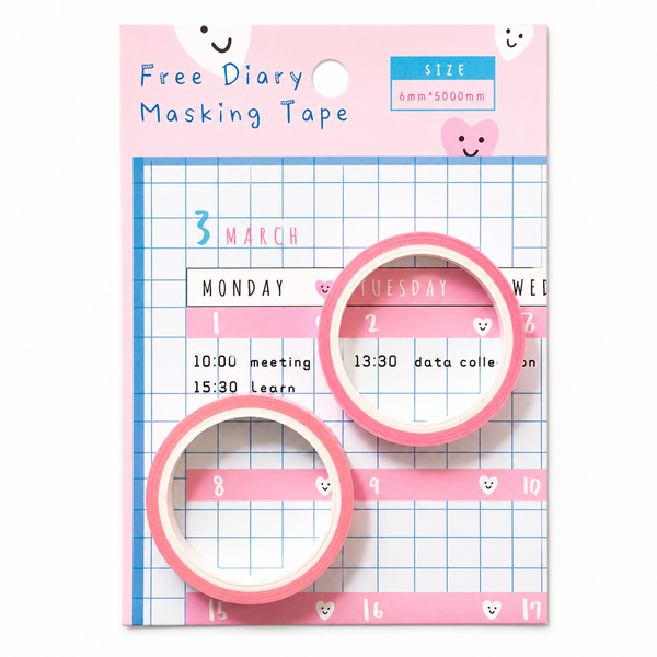 Set Washi Tape Planner + Stickers Meses