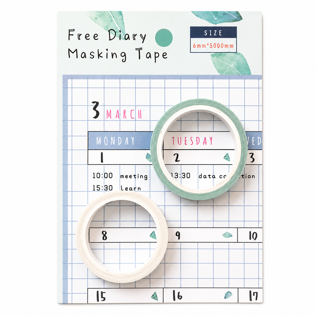 Set Washi Tape Planner + Stickers Meses