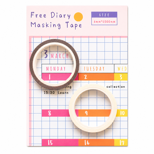 Set Washi Tape Planner + Stickers Meses