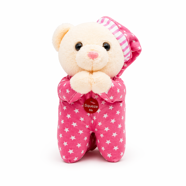 Peluche Osito Rezando con Sonido (niña)