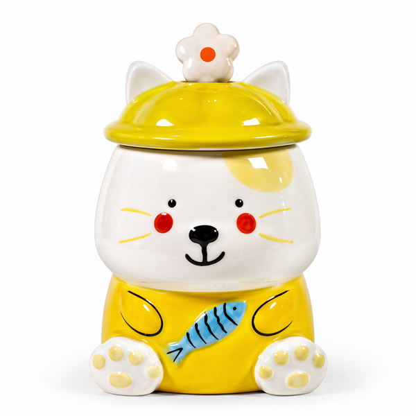 Tazón Kawaii Osito con Pescado