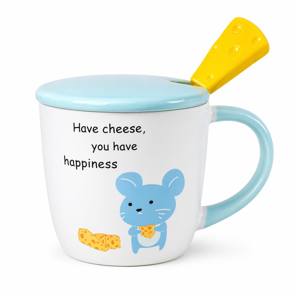 Tazón Kawaii Ratoncito con Queso