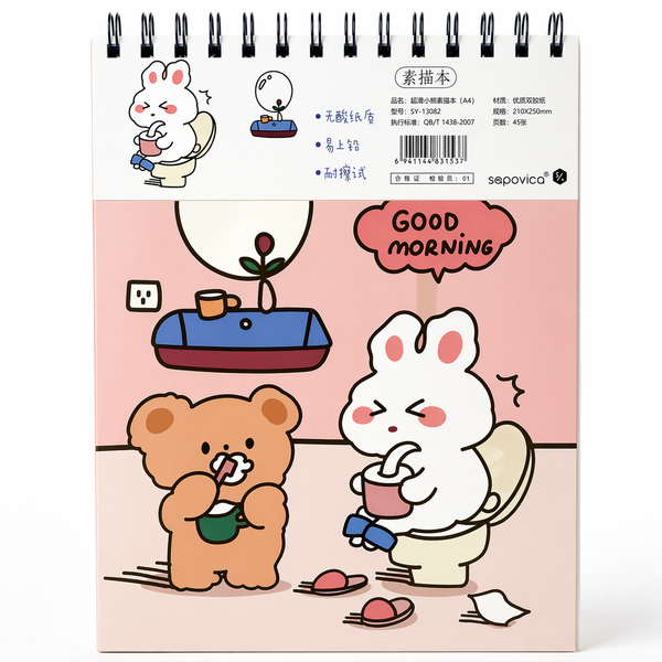 Croquera Conejito Kawaii A4