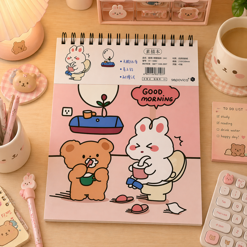 Croquera Conejito Kawaii A4