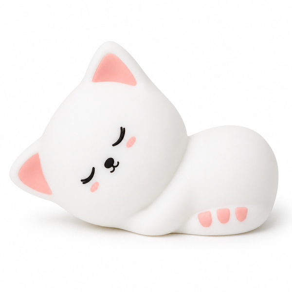 Lámpara Gatito Durmiendo Kawaii LED de Silicona