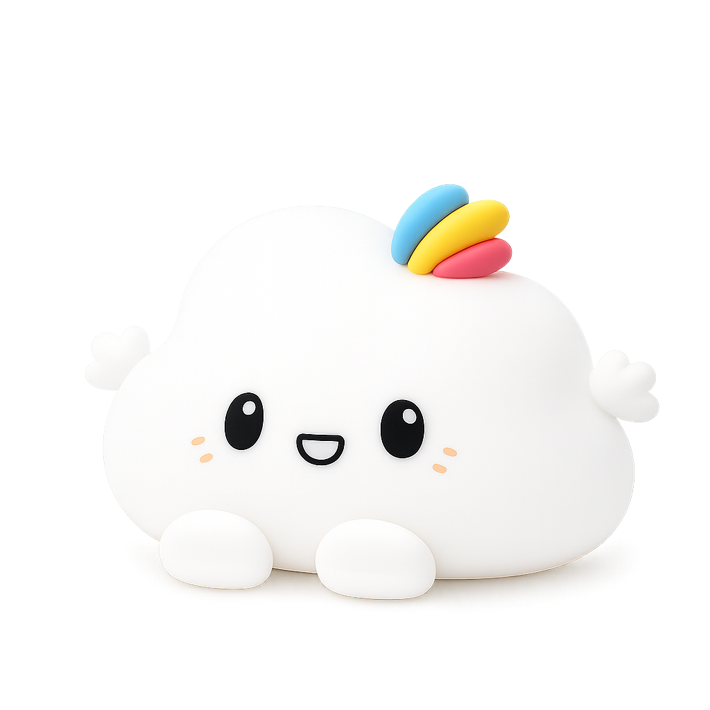 Lámpara Nube Kawaii LED Infantil