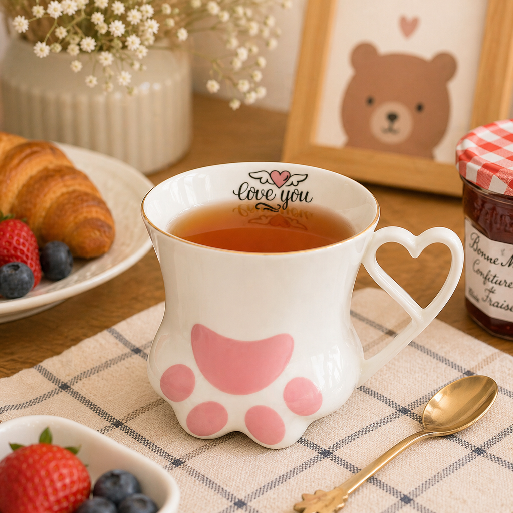 Taza Pata de Gato Kawaii