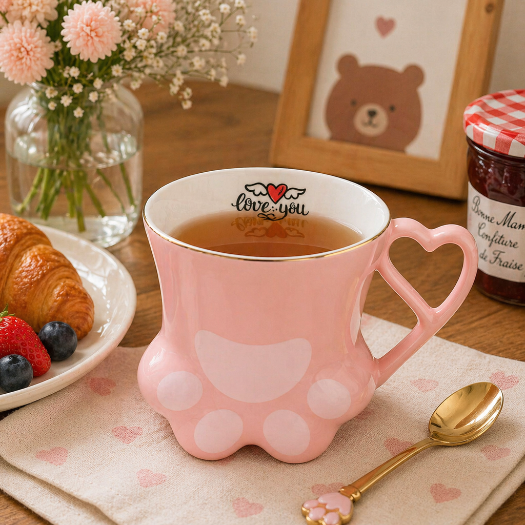 Taza Pata de Gato Kawaii