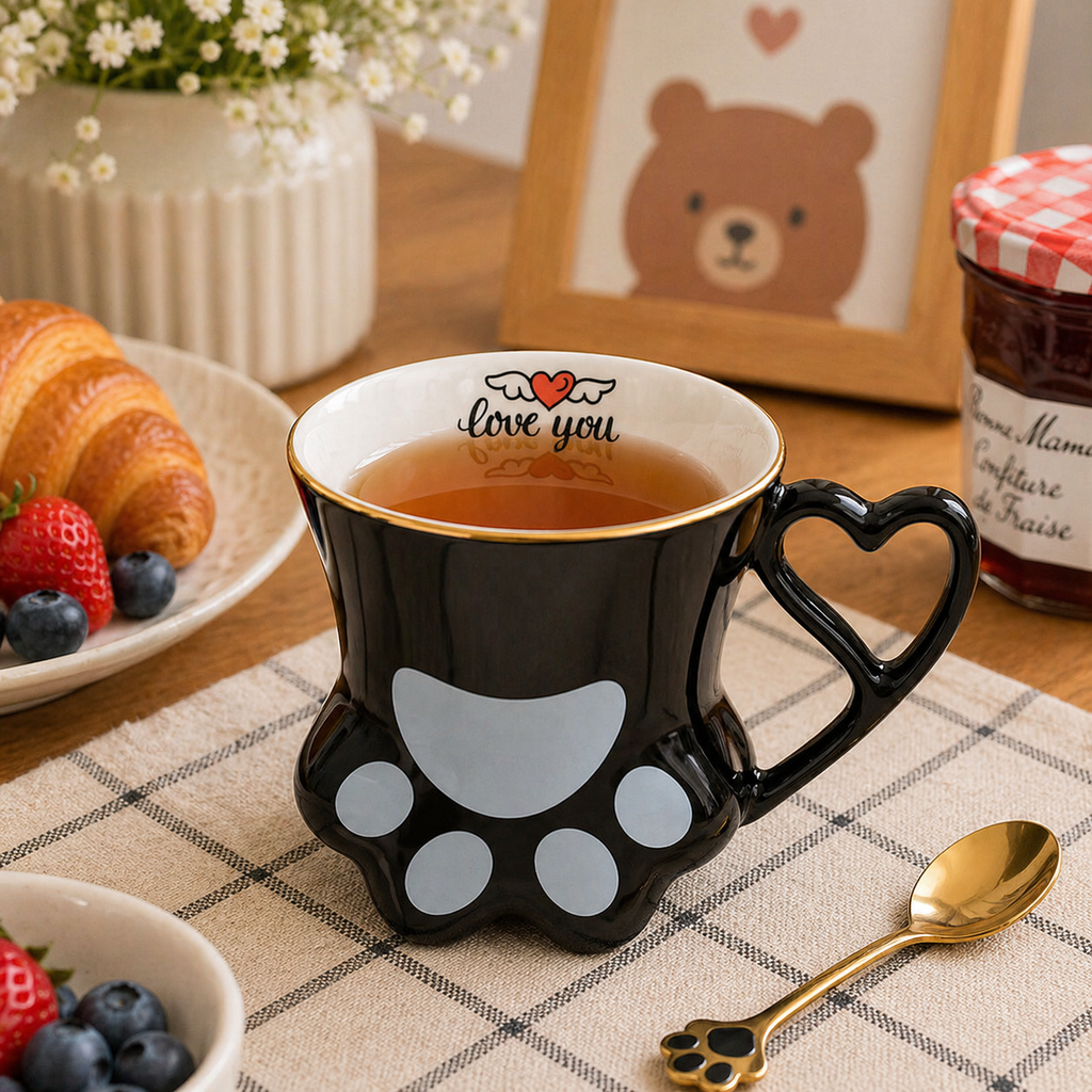Taza Pata de Gato Kawaii