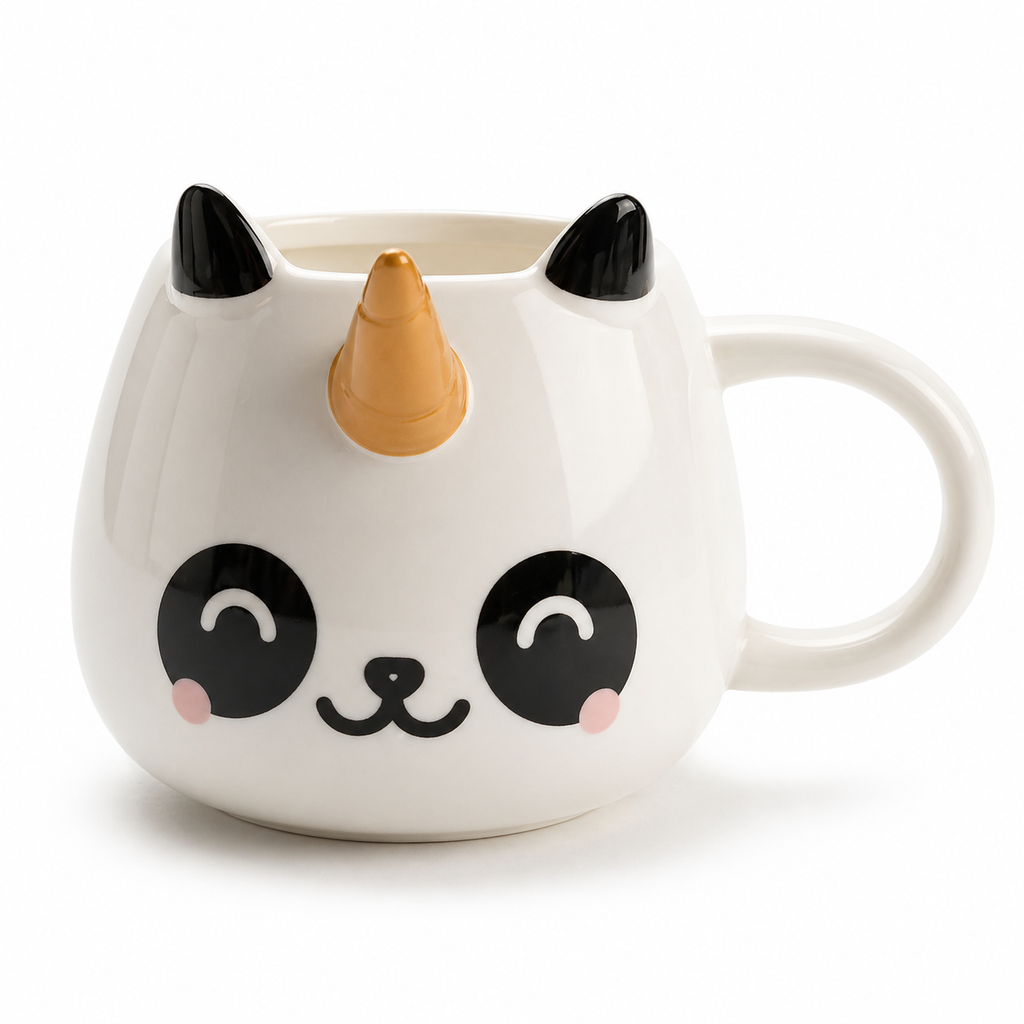 Taza Panda Unicornio Kawaii