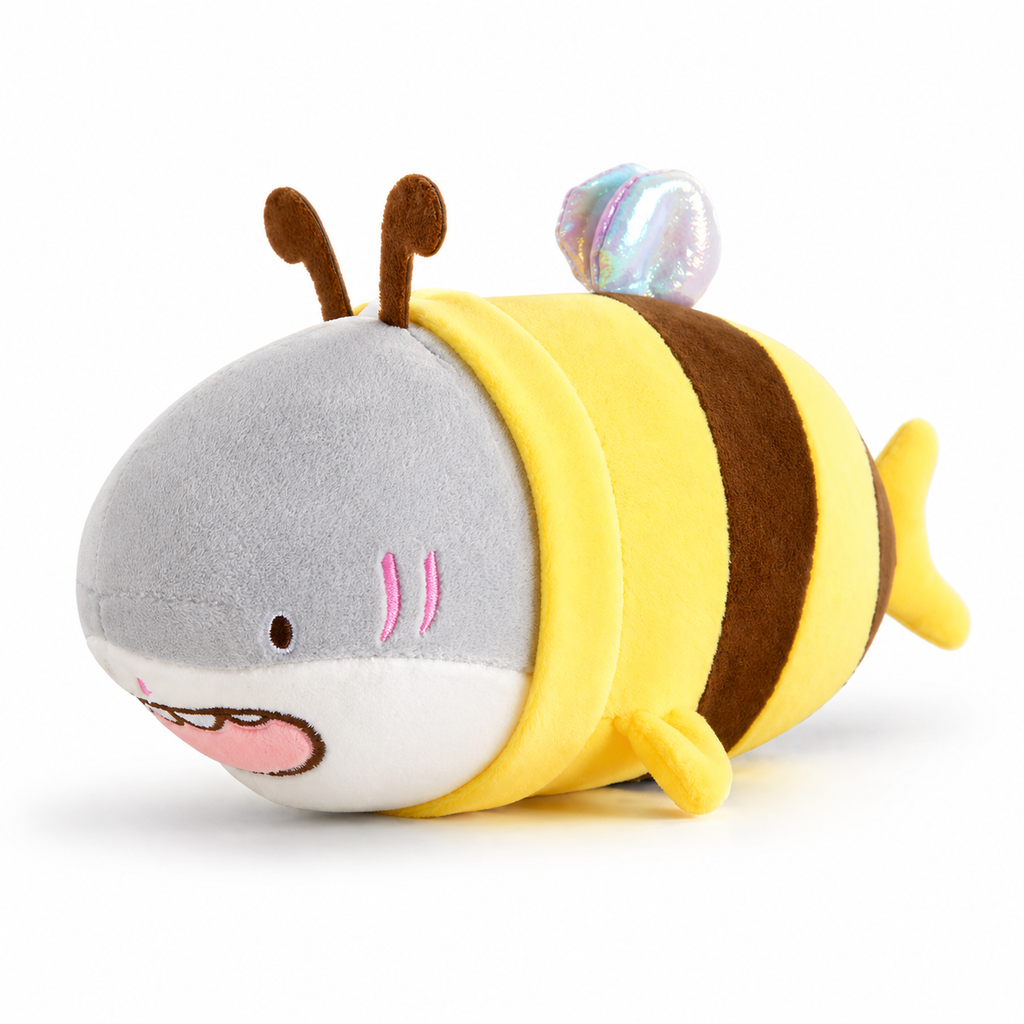 Peluche Tiburón Abeja Kawaii
