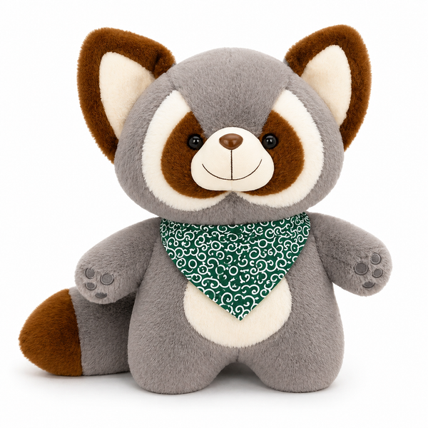 Peluche mapache gris