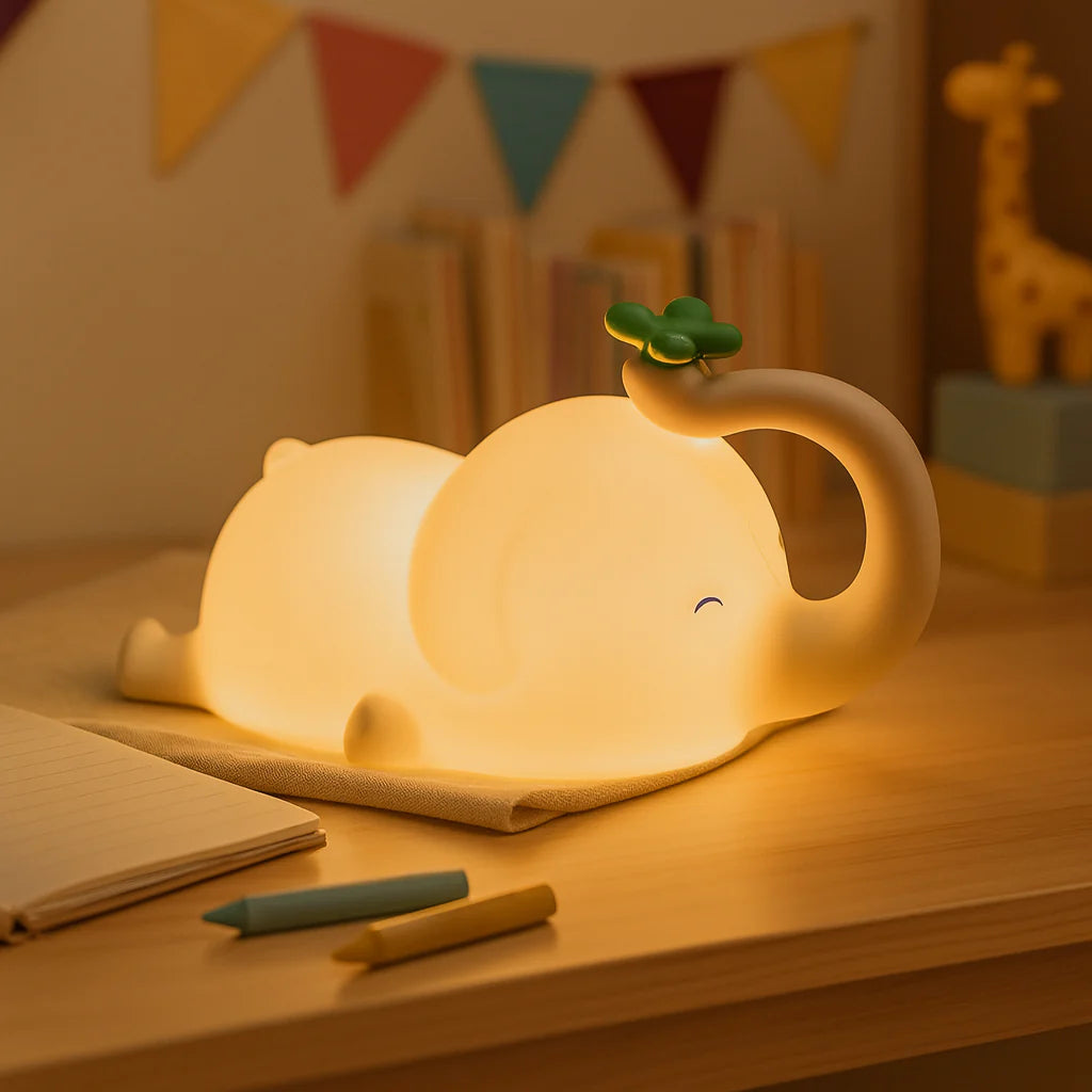 Lámpara Elefante Kawaii LED de Silicona