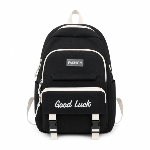 Mochila + bolsita morral + bolso + estuche