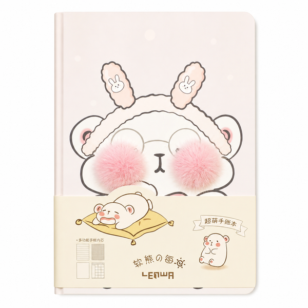 Libreta animalitos pompom