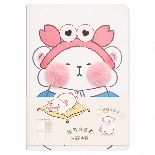 Libreta animalitos pompom