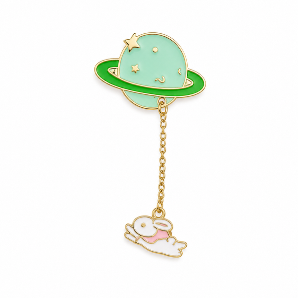 Pins Saturno y Conejo