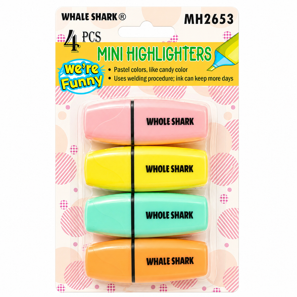 Set de Destacadores Mini Pastel – 4 Colores