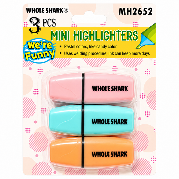 Set de Destacadores Mini Pastel – 3 Colores