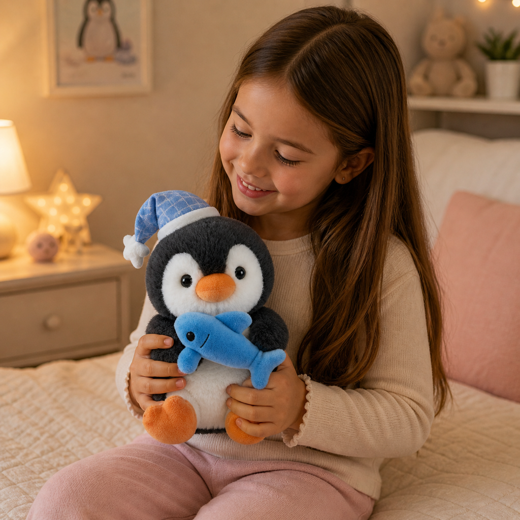 Peluche Pingüino Kawaii con Pececito