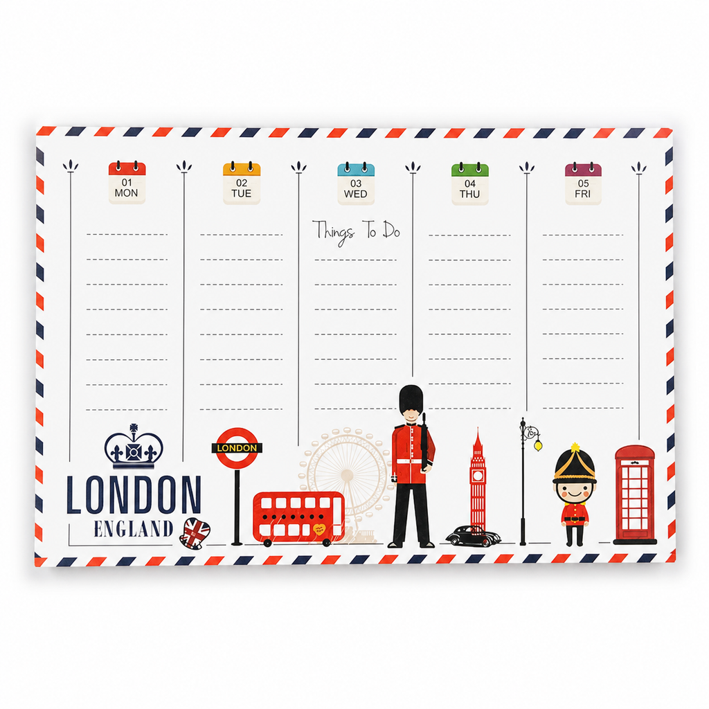 Planner Semanal London Kawaii