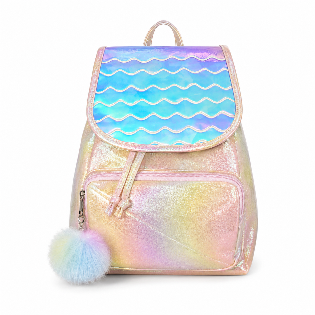Mochila Holográfica Mermaid Pastel