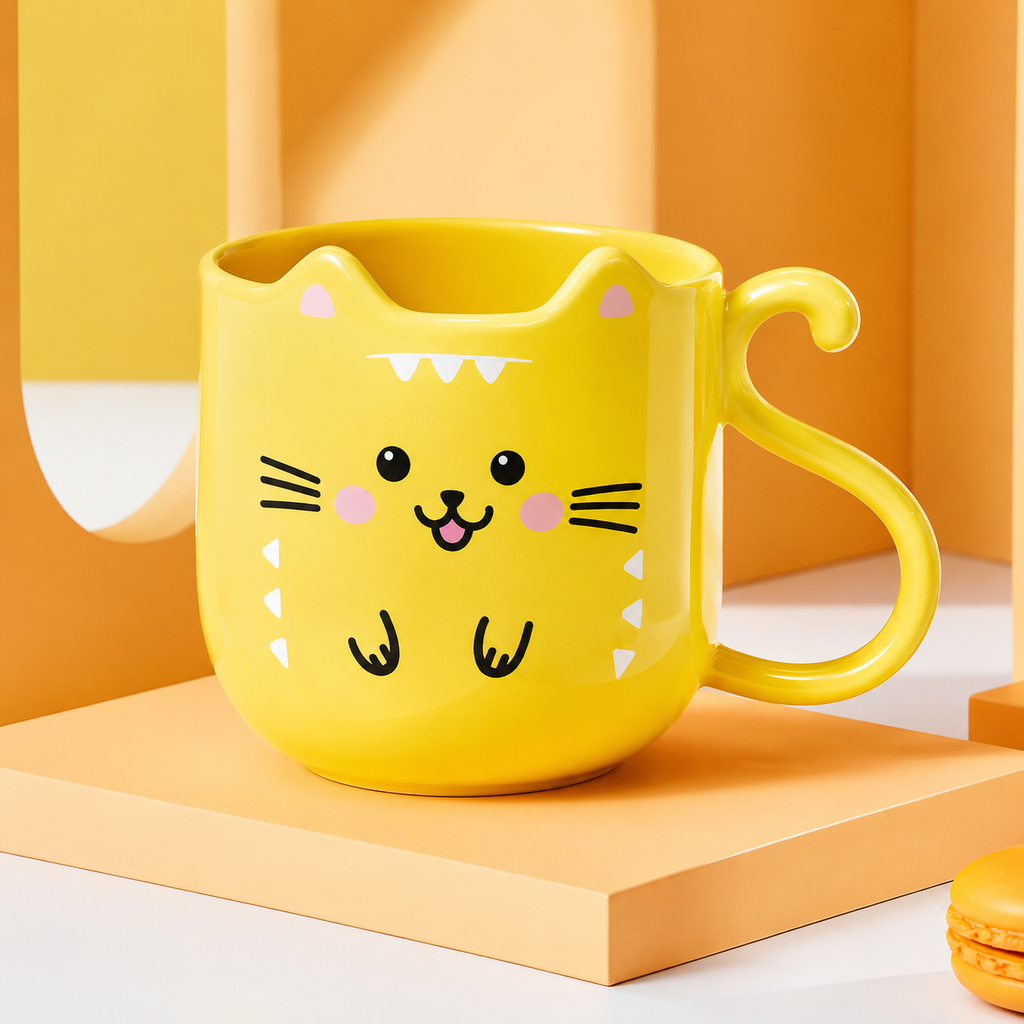 Vaso Gatito Amarillo
