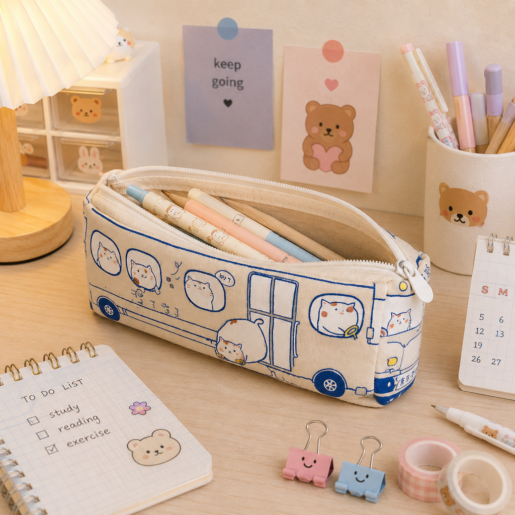 Estuche Gatitos en Autobús