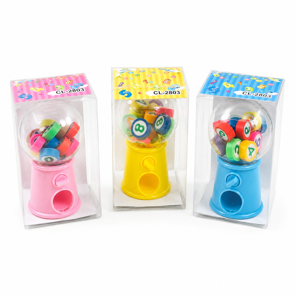Gomas de Borrar Mini Dispensador Kawaii Retro