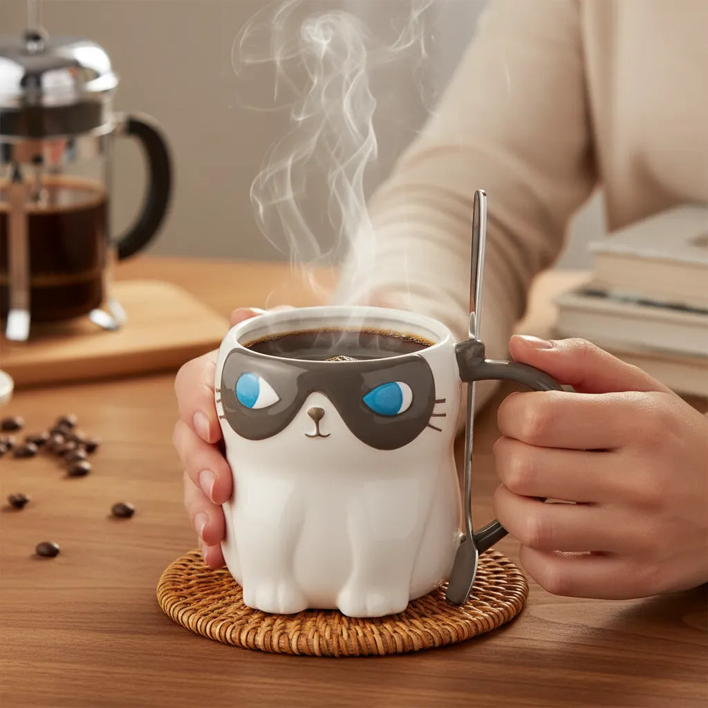 Taza Gato Unicornio Kawaii