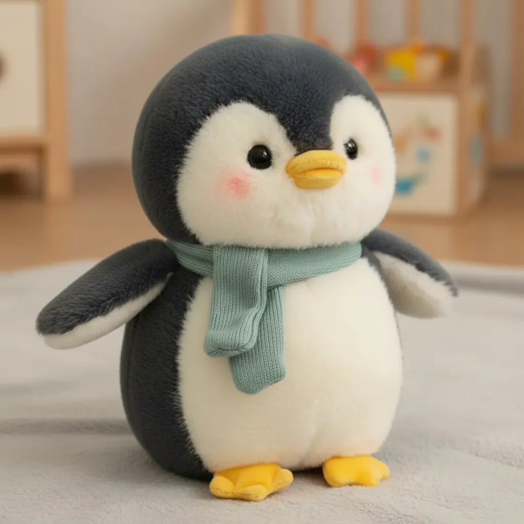 Peluche Pingüino Kawaii con Bufanda