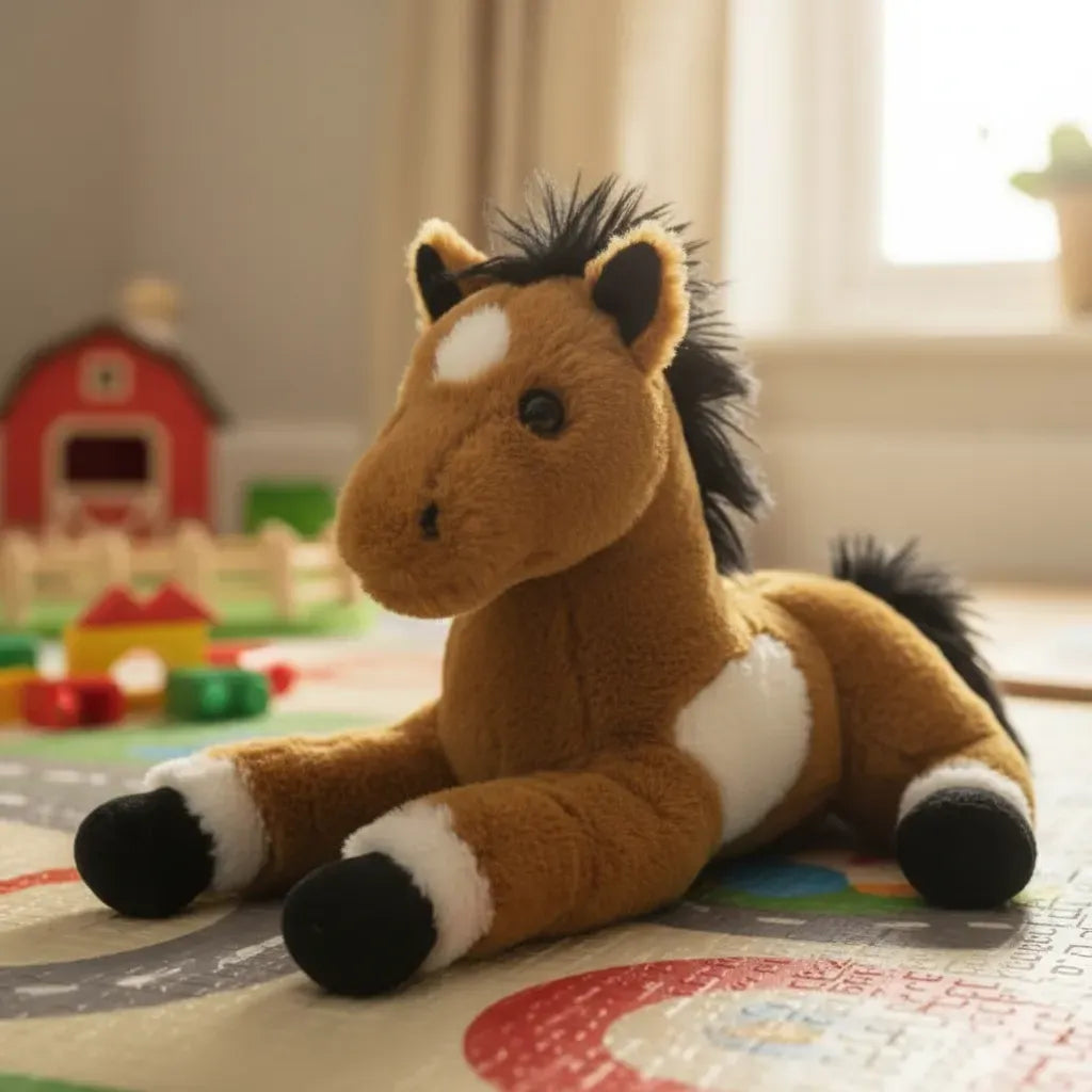 Peluche Caballito con Sonido para Niños (con manchas)