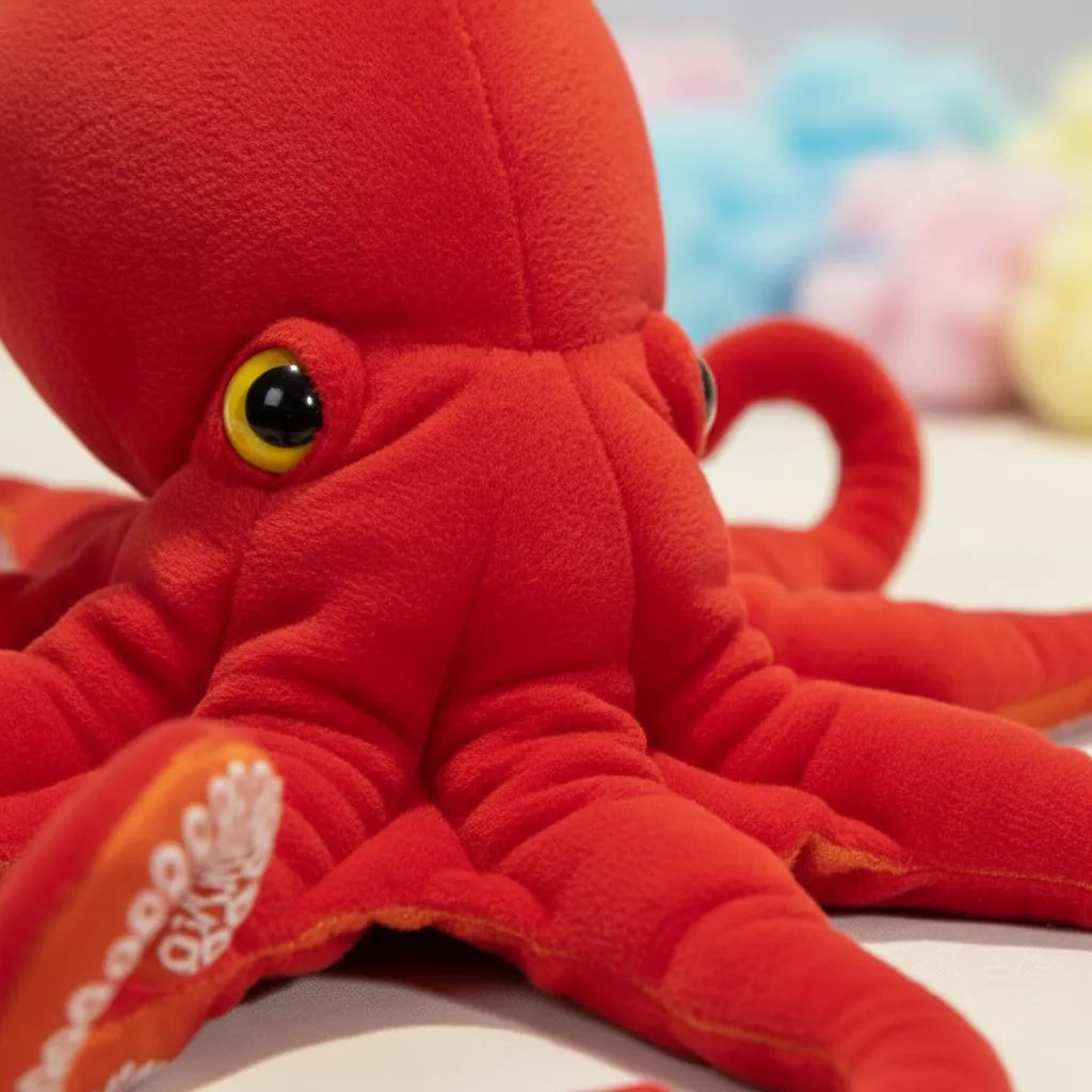 Peluche Pulpo Rojo