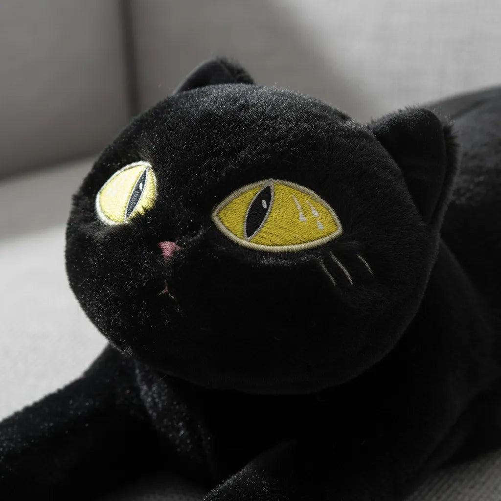 Peluche Gatito Negro Largo