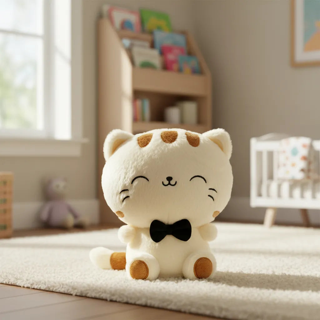 Peluche Gatito Blanco con Corbatín