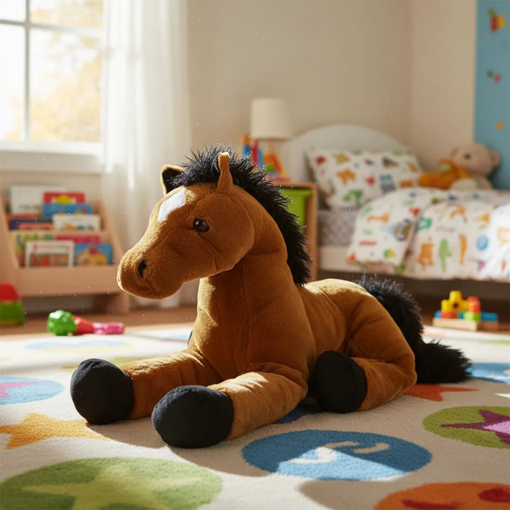 Peluche Caballito con Sonido para Niños (sin manchas)