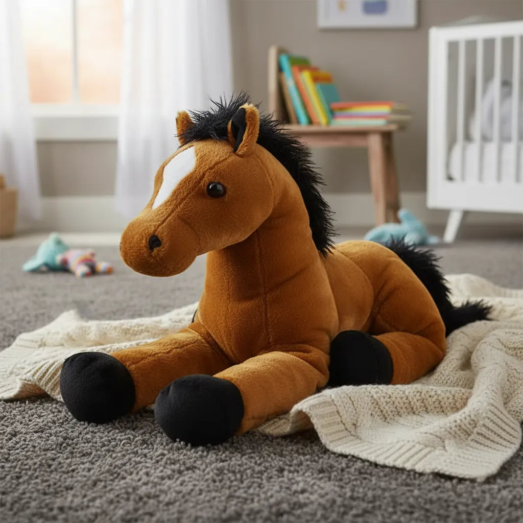 Peluche Caballito con Sonido para Niños (sin manchas)